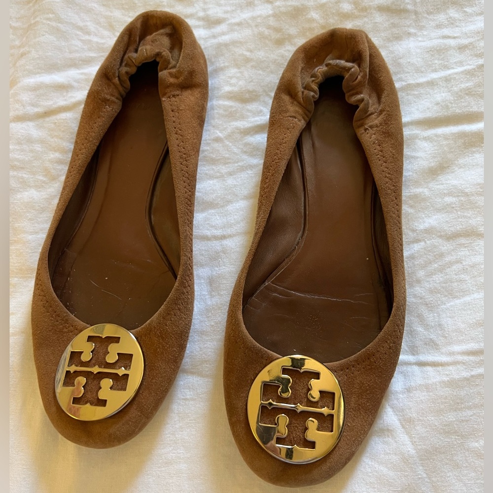 Tory Burch Reva Flats - Suede - EUC - 9